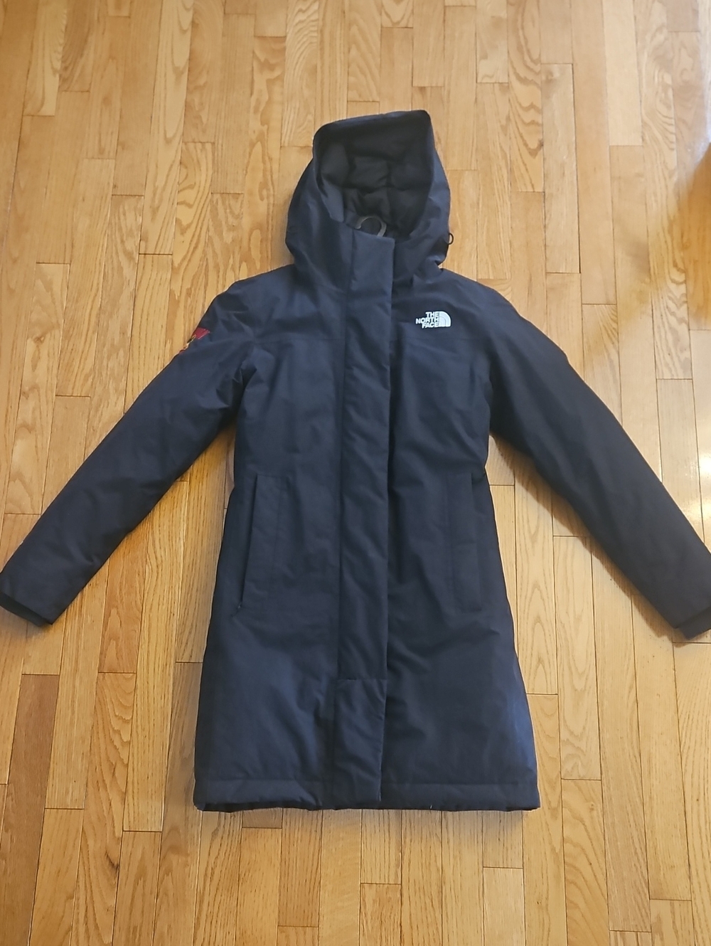 The North Face Women's Hooded Long Puffer Down Coat - Black